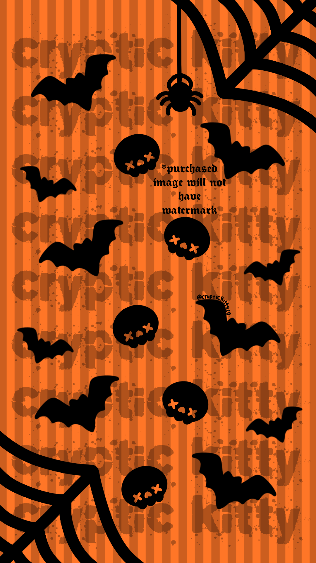 spooky phone wallpaper orange
