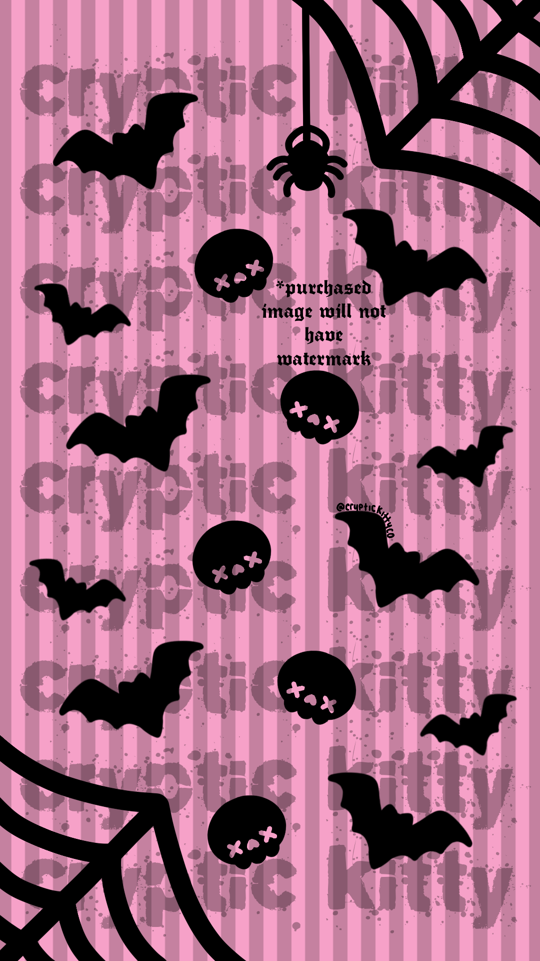 spooky phone wallpaper pink