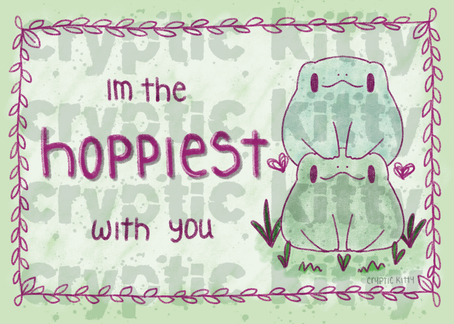 im hoppiest with you downloadable card