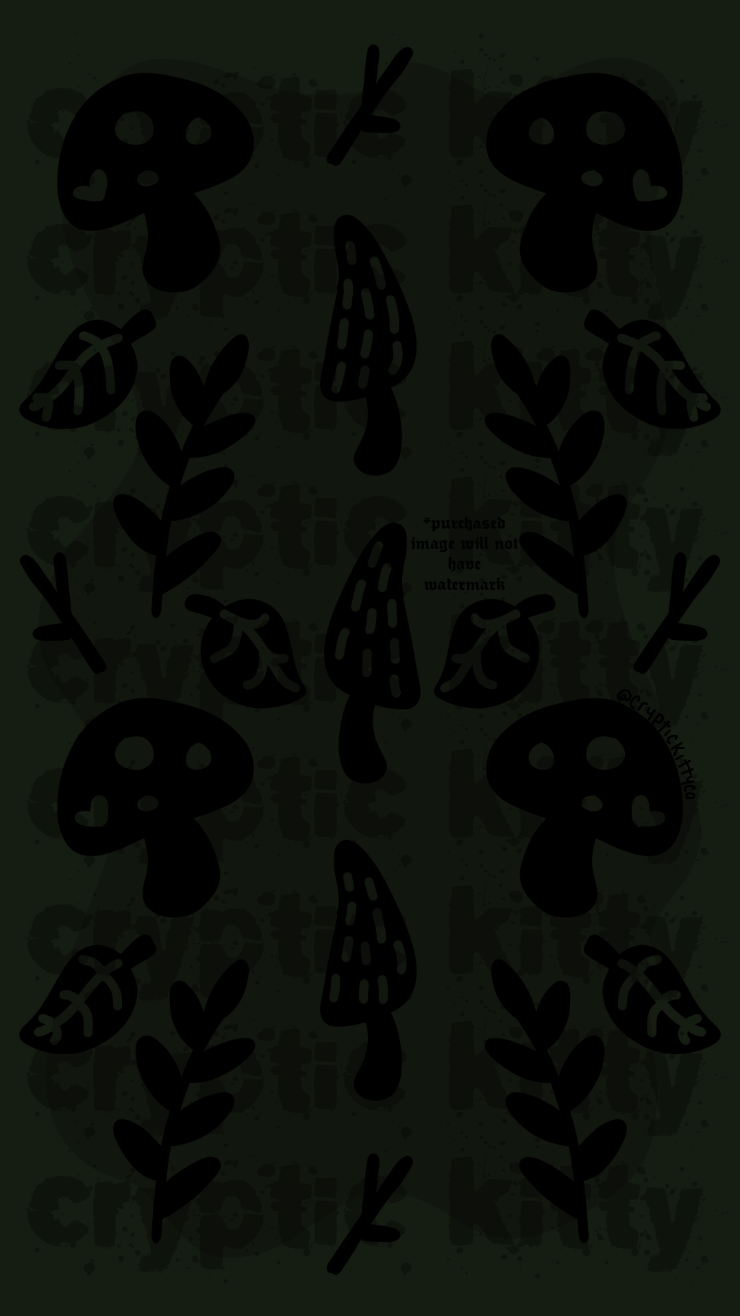 cottagecore phone wallpaper dark green