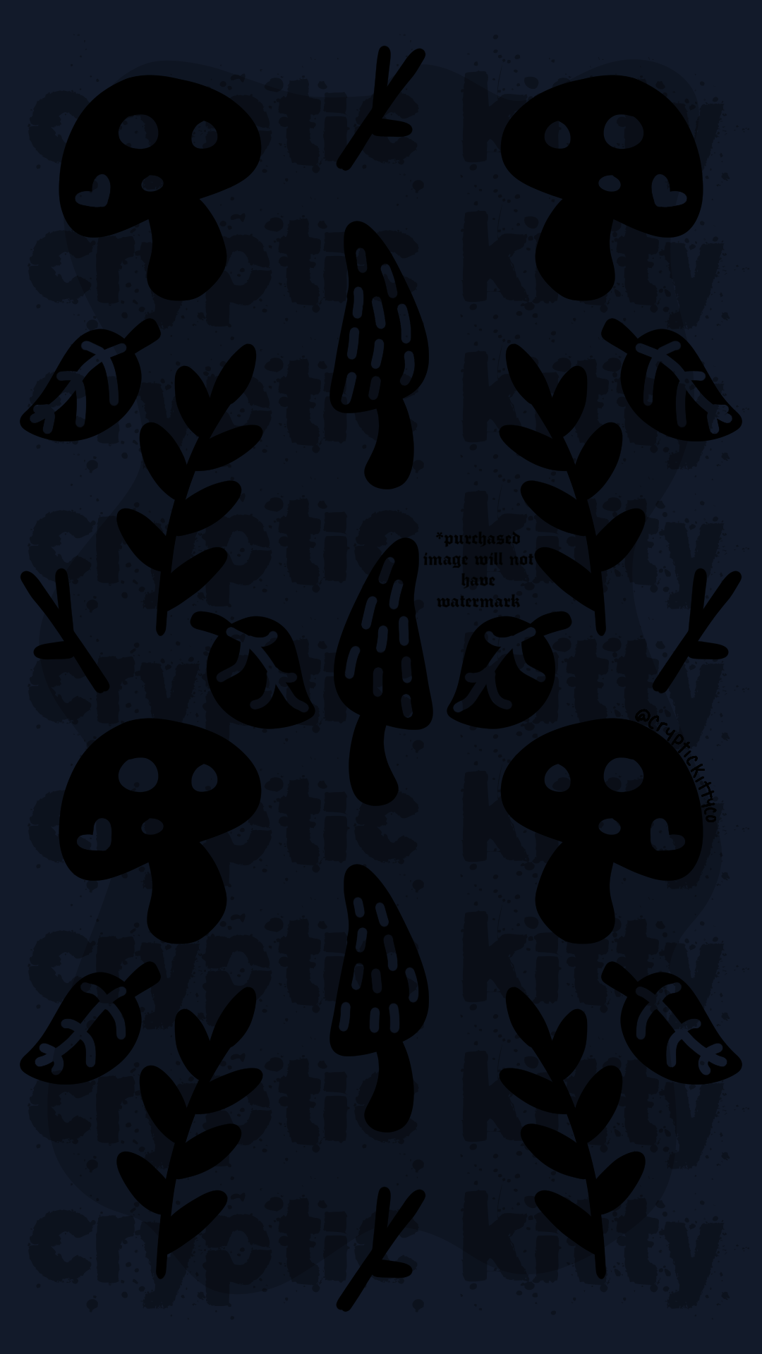 cottagecore phone wallpaper dark blue
