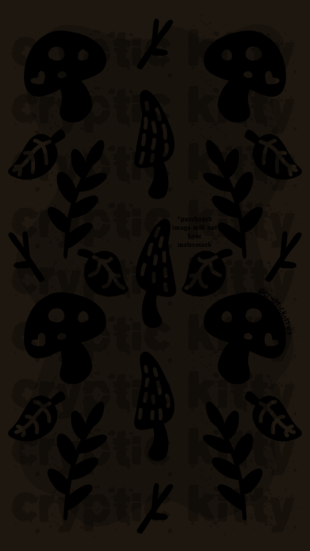 cottagecore phone wallpaper dark brown