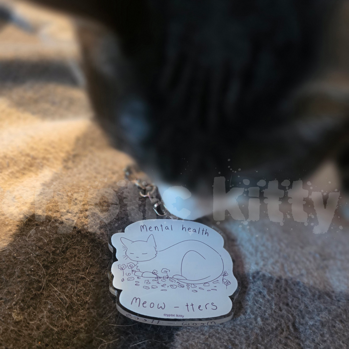 mental health meow-tters keychain
