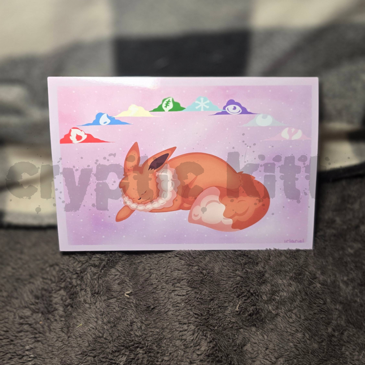 dreaming brown fox print