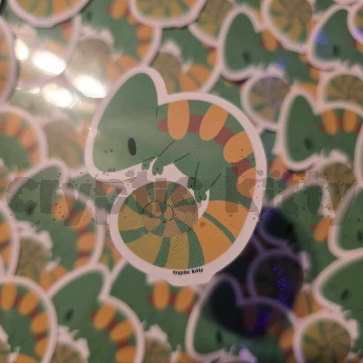 veiled cham sticker