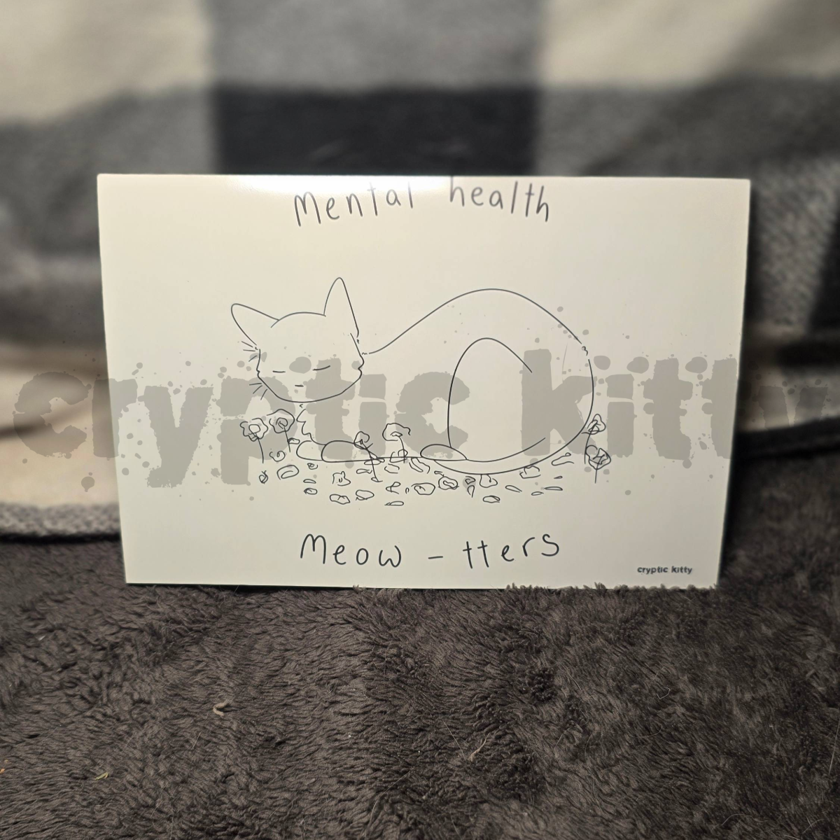 mental health meow-tters print