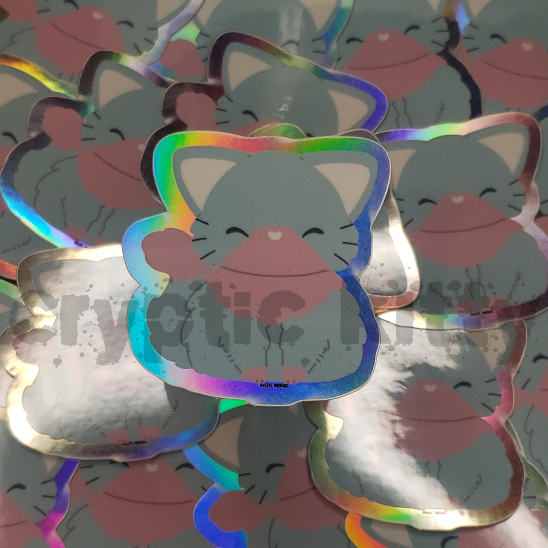 trans kitty sticker