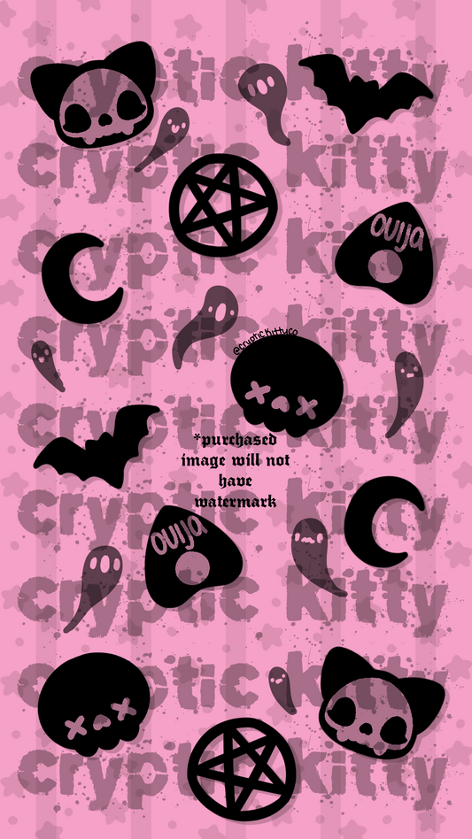 pastel goth phone wallpaper pink