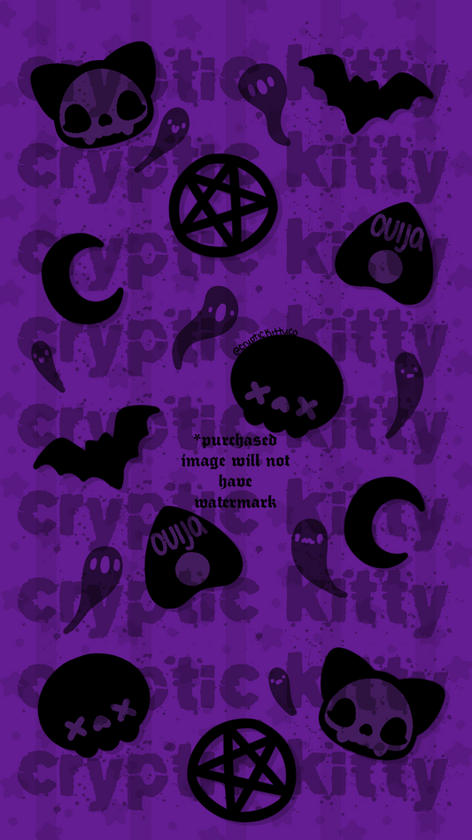 pastel goth phone wallpaper dark purple