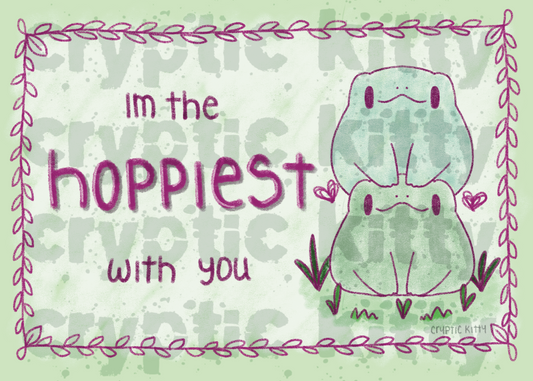 im hoppiest with you downloadable card