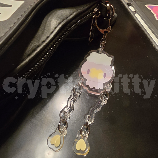 ghost balloon keychain