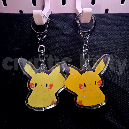 shiny pikachu keychain