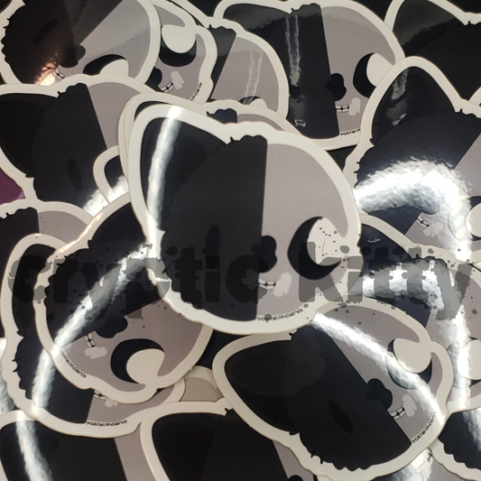skull kitty sticker