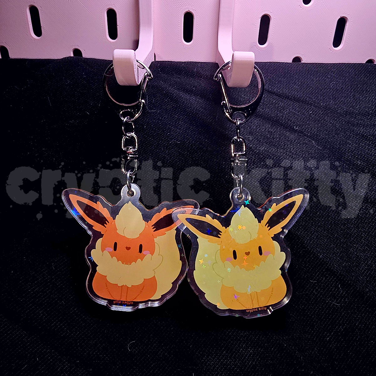 shiny flareon keychain