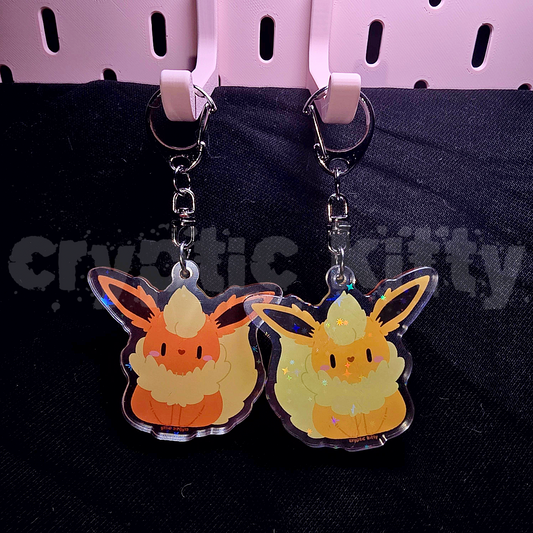 shiny flareon keychain