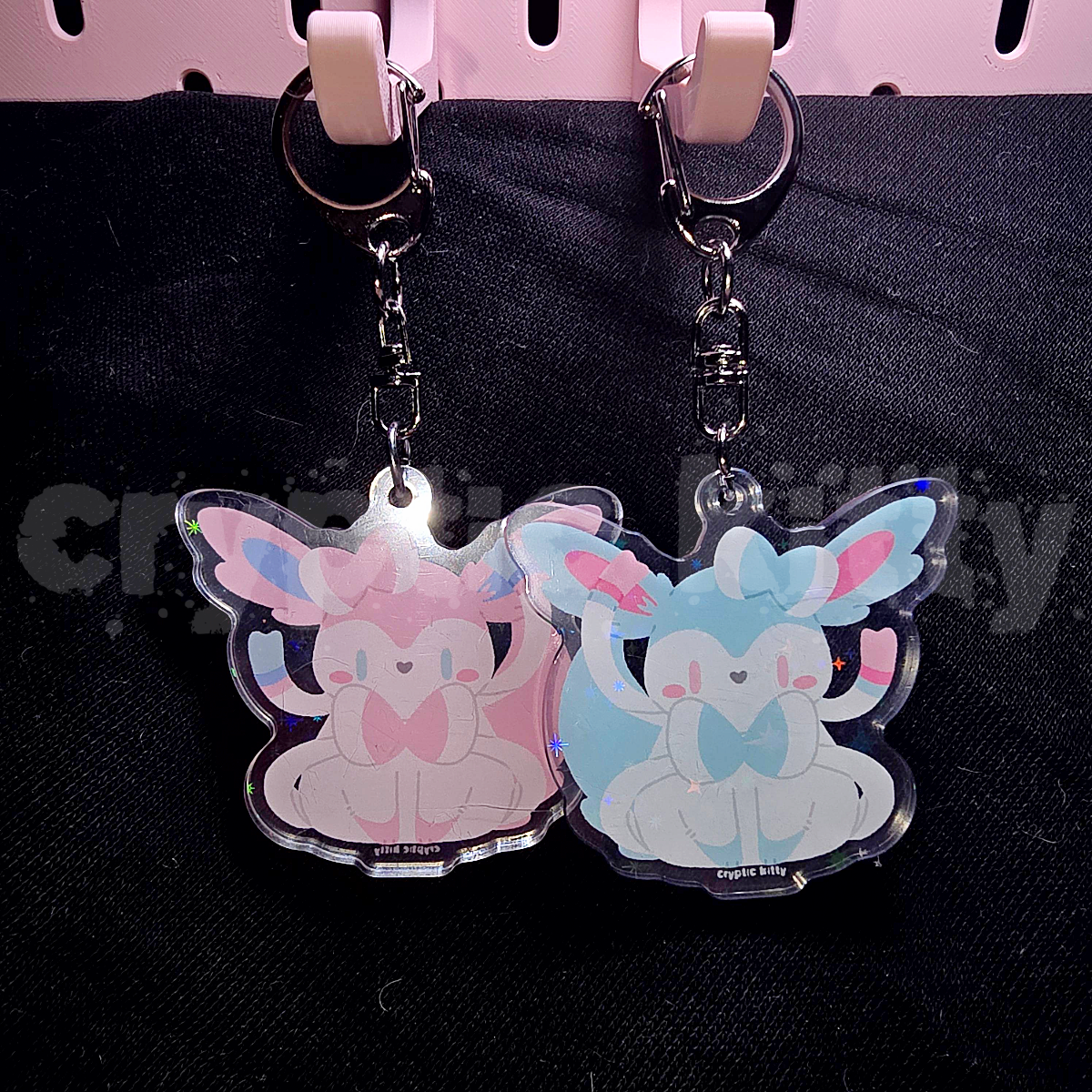 shiny sylveon keychain