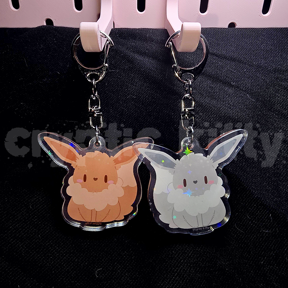 shiny eevee keychain