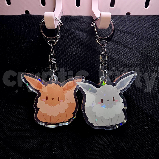 shiny eevee keychain