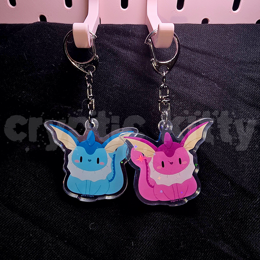 shiny vaporeon keychain