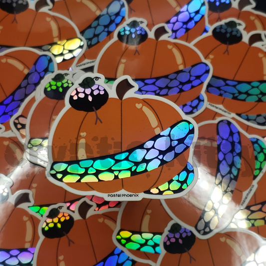 rainbow reticulated py-mpkin sticker